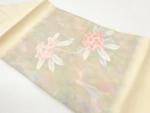 花葉模様織出し名古屋帯